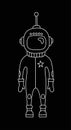 Astronaut doodle vector character